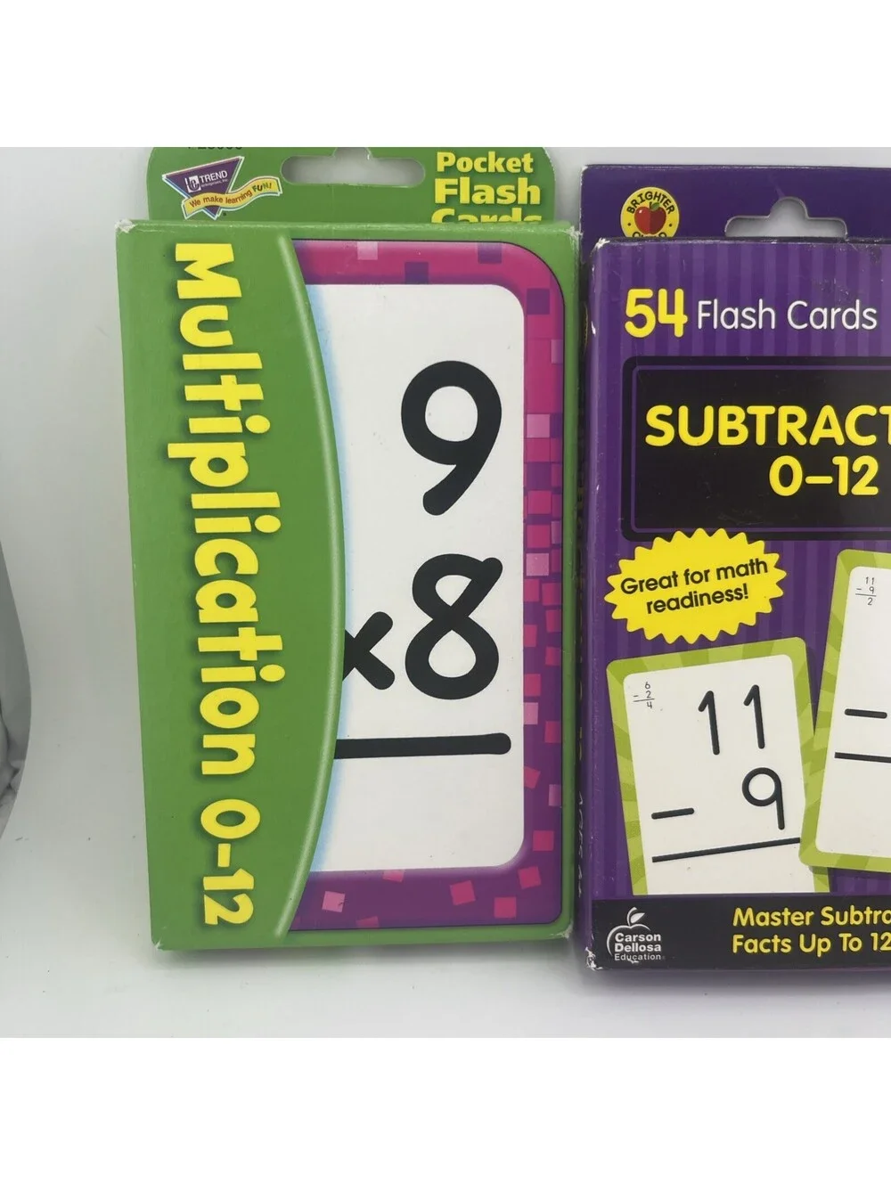 Math Flash Cards Lot Multiplication Subtraction Division 0-12 Bundle PR150